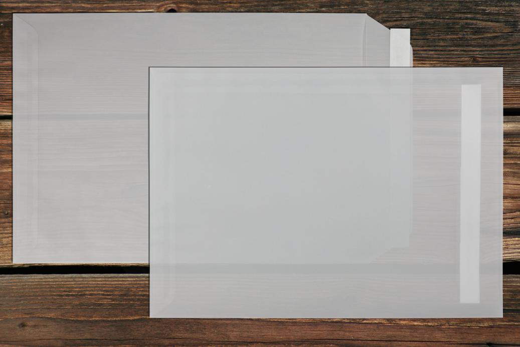 Versandtaschen C4 229x324 mm Haftklebend Transparent Weiß 110 g/qm